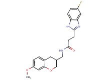 3-(5-fluoro-1H-benzimidazol-2-yl)-N-[(7-methoxy-3,4-dihydro-2H-chromen-3-yl)methyl]propanamide