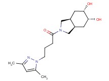 (3aR*,5R*,6S*,7aS*)-2-[4-(3,5-dimethyl-1H-pyrazol-1-yl)butanoyl]octahydro-1H-isoindole-5,6-diol