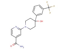 2-{4-hydroxy-4-[3-(trifluoromethyl)phenyl]-1-piperidinyl}isonicotinamide