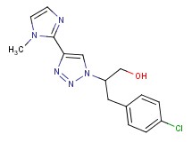 3-(4-chlorophenyl)-2-[4-(1-methyl-1H-imidazol-2-yl)-1H-1,2,3-triazol-1-yl]propan-1-ol