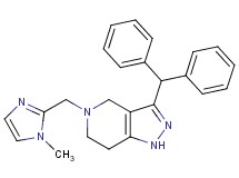 3-(diphenylmethyl)-5-[(1-methyl-1H-imidazol-2-yl)methyl]-4,5,6,7-tetrahydro-1H-pyrazolo[4,3-c]pyridine