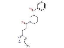 {1-[3-(5-methyl-1H-1,2,4-triazol-3-yl)propanoyl]piperidin-3-yl}(phenyl)methanone
