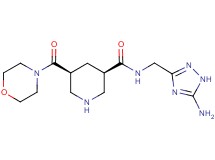 (3R*,5S*)-N-[(5-amino-1H-1,2,4-triazol-3-yl)methyl]-5-(morpholin-4-ylcarbonyl)piperidine-3-carboxamide