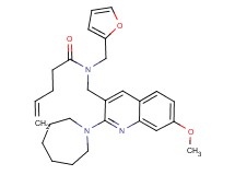 N-{[2-(1-azepanyl)-7-methoxy-3-quinolinyl]methyl}-N-(2-furylmethyl)-4-pentenamide