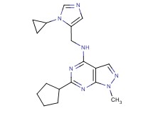 6-cyclopentyl-N-[(1-cyclopropyl-1H-imidazol-5-yl)methyl]-1-methyl-1H-pyrazolo[3,4-d]pyrimidin-4-amine