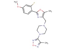1-{[2-(2-fluoro-4-methoxyphenyl)-5-methyl-1,3-oxazol-4-yl]methyl}-4-(4-methyl-1,2,5-oxadiazol-3-yl)piperazine