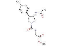 methyl N-{[(3S*,4R*)-3-(acetylamino)-4-(4-methylphenyl)-1-pyrrolidinyl]carbonyl}glycinate