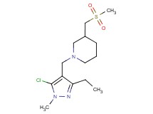 1-[(5-chloro-3-ethyl-1-methyl-1H-pyrazol-4-yl)methyl]-3-[(methylsulfonyl)methyl]piperidine
