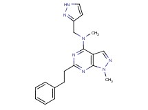N,1-dimethyl-6-(2-phenylethyl)-N-(1H-pyrazol-3-ylmethyl)-1H-pyrazolo[3,4-d]pyrimidin-4-amine