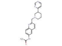 N-{2-[(3-pyrimidin-4-ylpiperidin-1-yl)methyl]quinolin-6-yl}acetamide