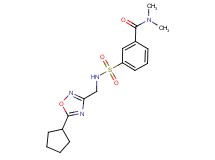 3-({[(5-cyclopentyl-1,2,4-oxadiazol-3-yl)methyl]amino}sulfonyl)-N,N-dimethylbenzamide