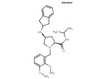 (4S)-4-(2,3-dihydro-1H-inden-2-ylamino)-1-(2,3-dimethoxybenzyl)-N-isopropyl-L-prolinamide