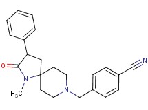 4-[(1-methyl-2-oxo-3-phenyl-1,8-diazaspiro[4.5]dec-8-yl)methyl]benzonitrile