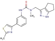 N-methyl-N'-[3-(2-methyl-1,3-thiazol-4-yl)phenyl]-N-(1,4,5,6-tetrahydrocyclopenta[c]pyrazol-3-ylmethyl)urea