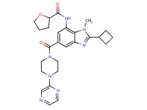 N-(2-cyclobutyl-1-methyl-5-{[4-(2-pyrazinyl)-1-piperazinyl]carbonyl}-1H-benzimidazol-7-yl)tetrahydro-2-furancarboxamide