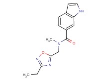 N-[(3-ethyl-1,2,4-oxadiazol-5-yl)methyl]-N-methyl-1H-indole-6-carboxamide