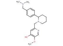2-[(2-{4-[(dimethylamino)methyl]phenyl}-1-piperidinyl)methyl]-5-methoxy-4-pyridinol