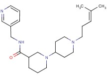 1'-(4-methylpent-3-en-1-yl)-N-(pyridin-3-ylmethyl)-1,4'-bipiperidine-3-carboxamide