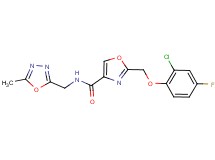 2-[(2-chloro-4-fluorophenoxy)methyl]-N-[(5-methyl-1,3,4-oxadiazol-2-yl)methyl]-1,3-oxazole-4-carboxamide