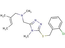 (2E)-N-({5-[(2-chlorobenzyl)thio]-4-methyl-4H-1,2,4-triazol-3-yl}methyl)-N,2-dimethyl-2-buten-1-amine