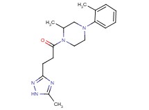 2-methyl-4-(2-methylphenyl)-1-[3-(5-methyl-1H-1,2,4-triazol-3-yl)propanoyl]piperazine