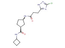 (1S*,3R*)-3-{[3-(3-chloro-1H-1,2,4-triazol-5-yl)propanoyl]amino}-N-cyclobutylcyclopentanecarboxamide