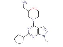 1-[4-(6-cyclopentyl-1-methyl-1H-pyrazolo[3,4-d]pyrimidin-4-yl)-2-morpholinyl]methanamine