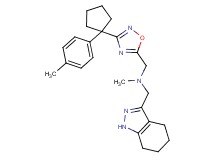 N-methyl-1-{3-[1-(4-methylphenyl)cyclopentyl]-1,2,4-oxadiazol-5-yl}-N-(4,5,6,7-tetrahydro-1H-indazol-3-ylmethyl)methanamine