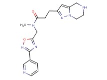 N-methyl-N-{[3-(3-pyridinyl)-1,2,4-oxadiazol-5-yl]methyl}-3-(4,5,6,7-tetrahydropyrazolo[1,5-a]pyrazin-2-yl)propanamide