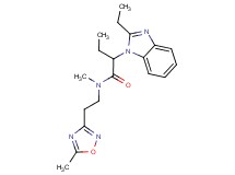 2-(2-ethyl-1H-benzimidazol-1-yl)-N-methyl-N-[2-(5-methyl-1,2,4-oxadiazol-3-yl)ethyl]butanamide