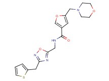 5-(morpholin-4-ylmethyl)-N-{[3-(2-thienylmethyl)-1,2,4-oxadiazol-5-yl]methyl}-3-furamide