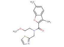 N-(2-methoxyethyl)-3,6-dimethyl-N-(1,3-thiazol-2-ylmethyl)-1-benzofuran-2-carboxamide