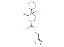 (3R*,4R*)-3-methyl-4-(tetrahydro-2H-pyran-4-yl)-1-[4-(2-thienyl)butanoyl]-4-piperidinol
