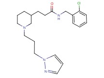 N-(2-chlorobenzyl)-3-{1-[3-(1H-pyrazol-1-yl)propyl]-3-piperidinyl}propanamide