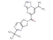 5-[(2-tert-butyl-5,7-dihydro-6H-pyrrolo[3,4-d]pyrimidin-6-yl)carbonyl]-7-isopropyl[1,2,4]triazolo[1,5-a]pyrimidine