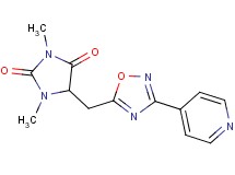 1,3-dimethyl-5-{[3-(4-pyridinyl)-1,2,4-oxadiazol-5-yl]methyl}-2,4-imidazolidinedione