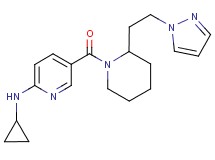 N-cyclopropyl-5-({2-[2-(1H-pyrazol-1-yl)ethyl]-1-piperidinyl}carbonyl)-2-pyridinamine