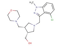 [(3R*,4S*)-1-[(4-chloro-1-methyl-1H-indazol-3-yl)methyl]-4-(morpholin-4-ylmethyl)pyrrolidin-3-yl]methanol