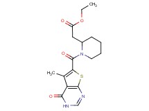 ethyl {1-[(5-methyl-4-oxo-3,4-dihydrothieno[2,3-d]pyrimidin-6-yl)carbonyl]-2-piperidinyl}acetate