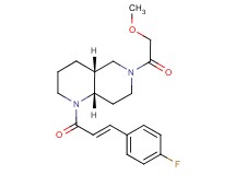 (4aR*,8aS*)-1-[(2E)-3-(4-fluorophenyl)-2-propenoyl]-6-(methoxyacetyl)decahydro-1,6-naphthyridine