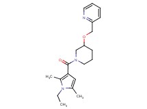 2-[({1-[(1-ethyl-2,5-dimethyl-1H-pyrrol-3-yl)carbonyl]-3-piperidinyl}oxy)methyl]pyridine