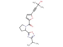 4-(5-{[2-(3-isopropyl-1,2,4-oxadiazol-5-yl)pyrrolidin-1-yl]carbonyl}-2-furyl)-2-methylbut-3-yn-2-ol