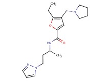5-ethyl-N-[1-methyl-3-(1H-pyrazol-1-yl)propyl]-4-(pyrrolidin-1-ylmethyl)-2-furamide