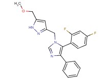 3-{[5-(2,4-difluorophenyl)-4-phenyl-1H-imidazol-1-yl]methyl}-5-(methoxymethyl)-1H-pyrazole