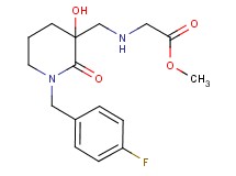 methyl N-{[1-(4-fluorobenzyl)-3-hydroxy-2-oxo-3-piperidinyl]methyl}glycinate