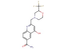 4-hydroxy-2-{[2-(trifluoromethyl)-4-morpholinyl]methyl}-6-quinolinecarboxamide