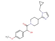 2-{4-[1-(cyclopropylmethyl)-1H-imidazol-2-yl]-1-piperidinyl}-1-(4-methoxyphenyl)-2-oxoethanol