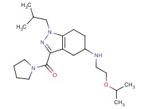 1-isobutyl-N-(2-isopropoxyethyl)-3-(1-pyrrolidinylcarbonyl)-4,5,6,7-tetrahydro-1H-indazol-5-amine