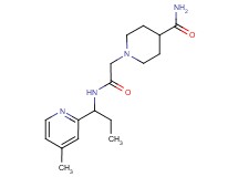 1-(2-{[1-(4-methyl-2-pyridinyl)propyl]amino}-2-oxoethyl)-4-piperidinecarboxamide