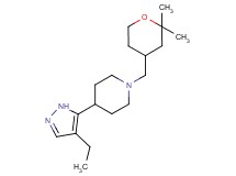 1-[(2,2-dimethyltetrahydro-2H-pyran-4-yl)methyl]-4-(4-ethyl-1H-pyrazol-5-yl)piperidine